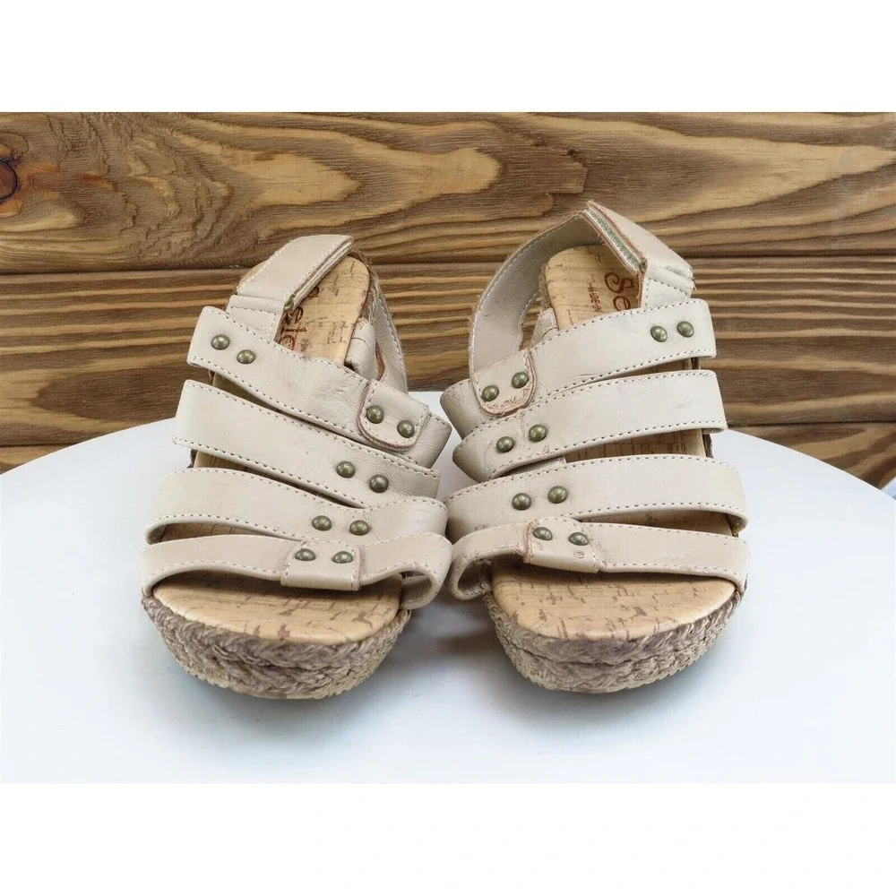 Selex‎ Size 5 M Women Sandal Strappy Beige Synthetic